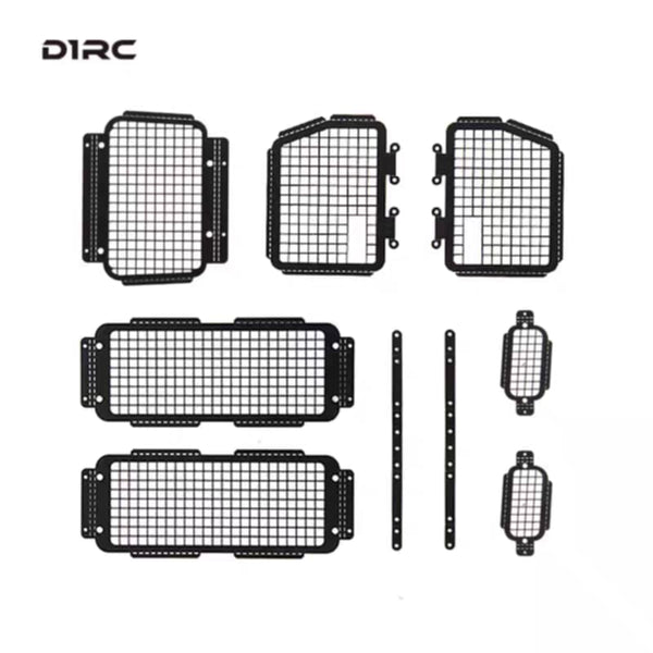 D1RC Side/Rear Window Guard – Metal Mesh Decorative Net for 1/10 D90 RC Body