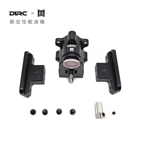 D1RC LCG Gearbox Center Mount with Skid Plate (Black) – Low CG Transmission Mount for 1/10 RC Crawlers