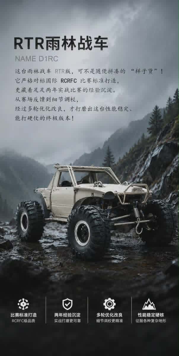 RTR Ti-Fury R1 RCRFC 1/10 Extreme Crawler – Titanium Competition Grade ...