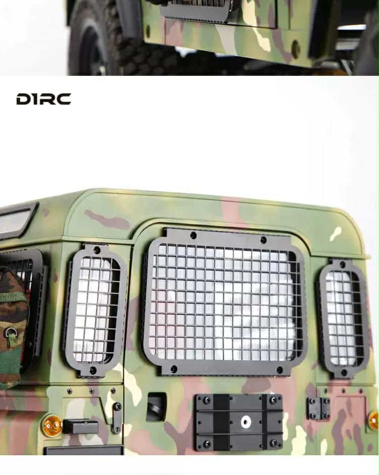Rc Window Guard D1RC Side/Rear Window Guard – Metal Mesh Decorative Net for 1/10 D90 R ...