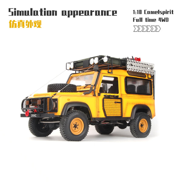 D1RC Camel Trophy Defender D90 Crawler 1/10 Fully Painted Body with accesories. RTR Version