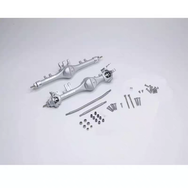 D1RC Pass F10T Straight Axle Clear Silver Anodized for SCX10 II VS4-10 Phoenix CNC Machined All Inclusive Assembly 1/10